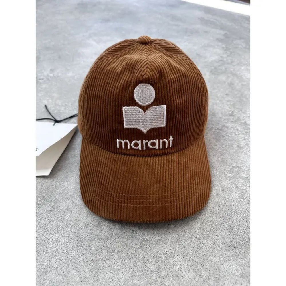 Isabel Marant Brown Corduroy Cap
